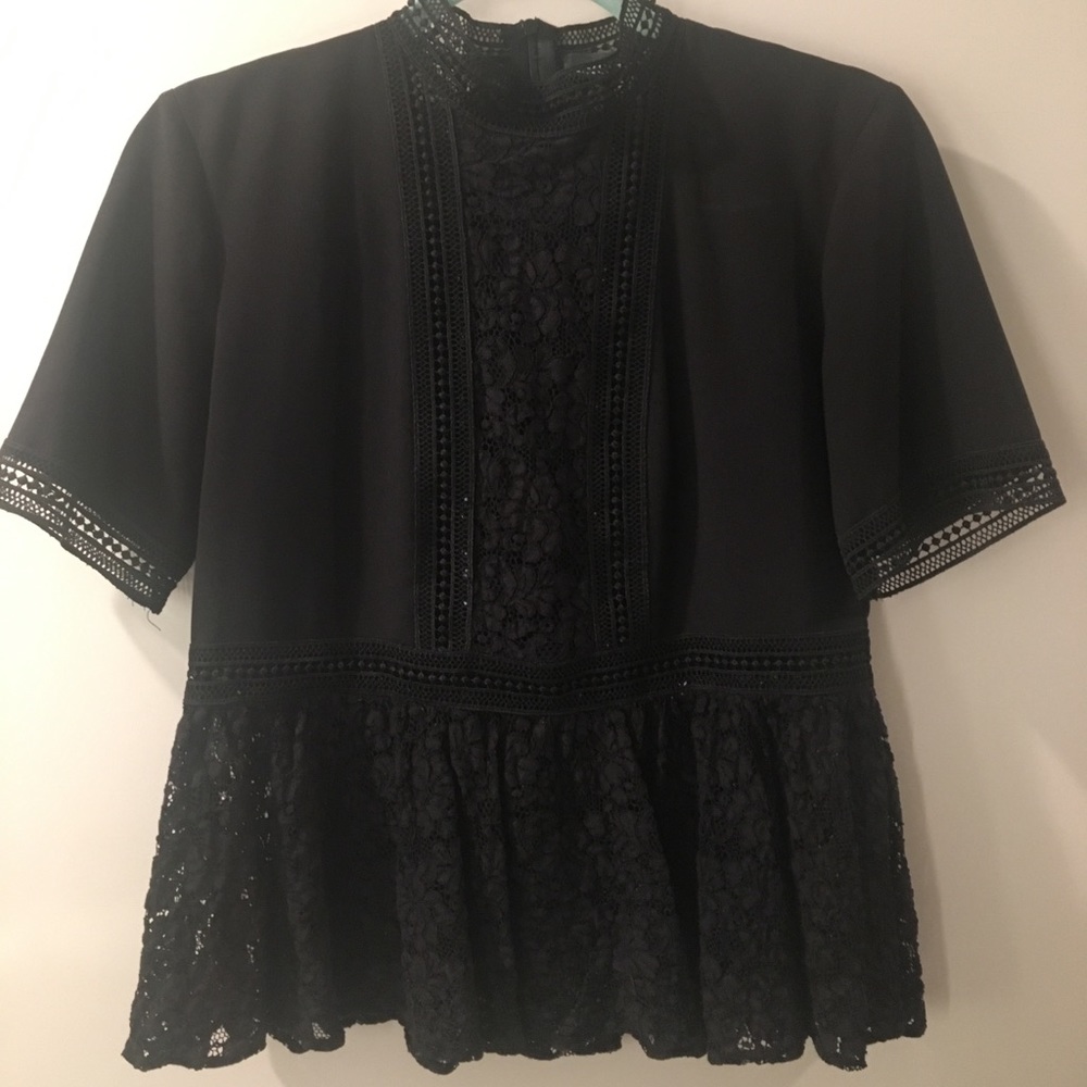 Black lace blouse